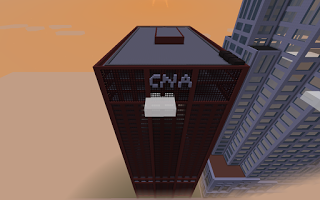 Replica Minecraft: Rascacielos CNA Center, Chicago (EEUU).