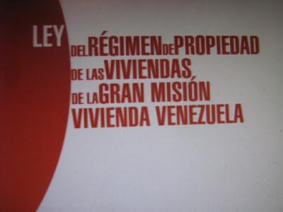 EL RECREO -LEY DEL RÉGIMEN DE PROPIEDAD DE LAS VIVIENDAS DE LA GRAN MISIÓN VIVIENDA VENEZUELA