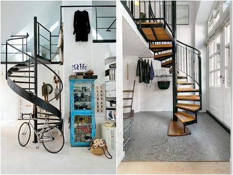 Elige la mejor escalera de caracol para interiores - Paperblog