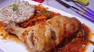 Tarta de pollo y manzana