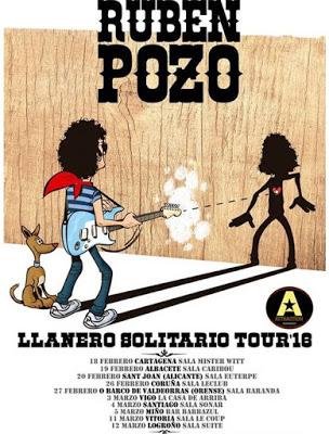 Fechas de la gira acústica de Rubén Pozo: 'Llanero Solitario Tour'