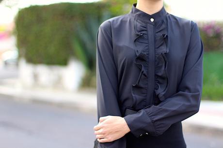 Ruffle Chest Shirt