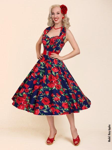 Invitadas con un toque 50s Estampado cuello halter 50s