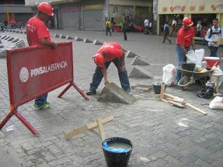 EL RECREO - PDVSA-LA ESTANCIA CONTINÚAN LAS OBRAS DE MANTENIMIENTO EN EL BULEVAR DE SABANA GRANDE