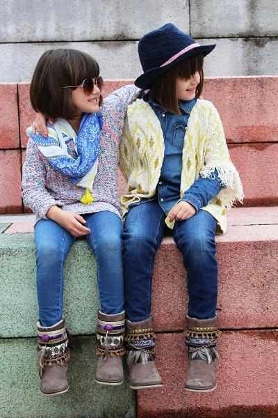 Botas únicas Cubrebotas étnico niñas