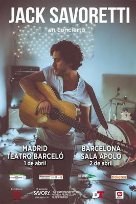 Jack Savoretti en abril en Madrid y Barcelona