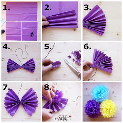 DiY: Pompones de papel para decorar tu boda