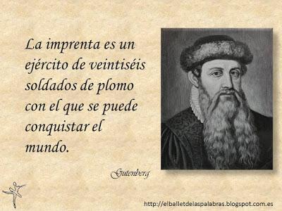 CITA CÉLEBRE DEL DÍA: JOHANNES GUTENBERG