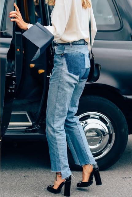 SEASONAL TREND; IRREGULAR HEM JEANS.-