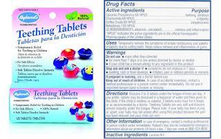 ingredientes tabletas denticion hyland's teething tablets ingredients