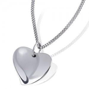 colgante de plata de ley con forma de corazon