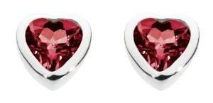 pendientes con forma corazon plata de ley