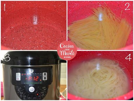 receta, casera, pasta, salsa boloñesa, olla gm, cocina con marta, recetas para niños, fácil, rápido