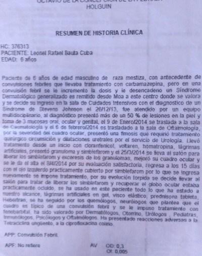 Historia clínica (foto de los autores)