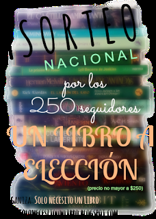 ¡Sorteo Nacional por los 250 seguidores! Un libro a elección