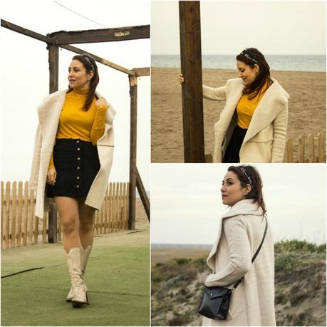 Mostaza y Falda abotonada-Mustard and Buttoned Skirt