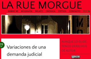 El nuevo tapiz de La rue Morgue es rojo porque roja tengo el alma y contigo perdí hasta mi calma... ¡Ejem, así no era!