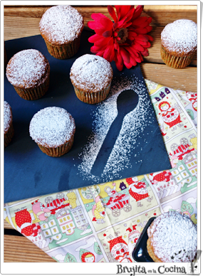 Muffins especiados con sorpresa de chocolate