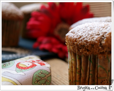 Muffins especiados con sorpresa de chocolate