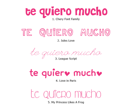 14 TIPOGRAFIAS PARA SAN VALENTIN