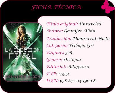 Reseña: La elección final, Gennifer Albin