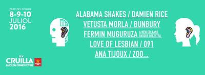 Alabama Shakes, Damien Rice, Vetusta Morla y Fermín Muguruza, al Cruïlla Barcelona 2016