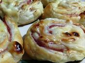 Rollitos hojaldre jamón queso horno Rotolini prosciutto sottilette