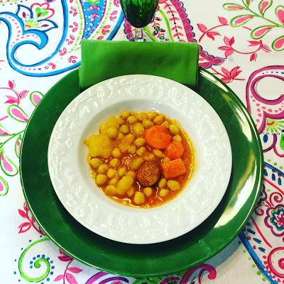 Garbanzos con verduras