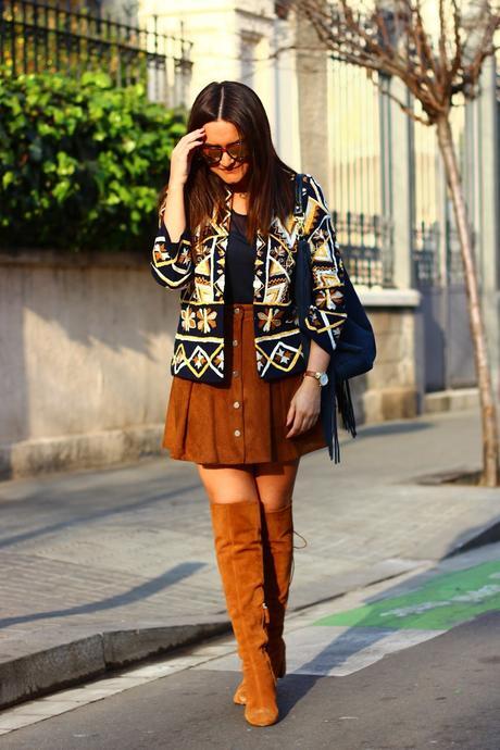 Over The Knee Boots + Bolso Flecos