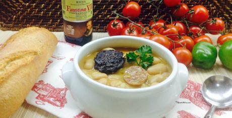 Alubias blancas de La Granja con chorizo y morcilla