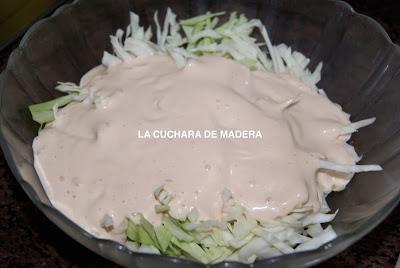 ENSALADA DE COL Y POLLO