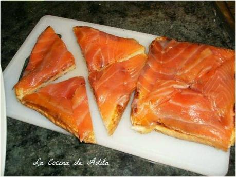 Canapés de salmón ahumado