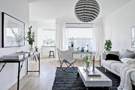 DECO | Un luminoso piso nórdico decorado en blanco
