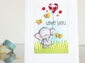 Cute Valentine's card with mini shaker