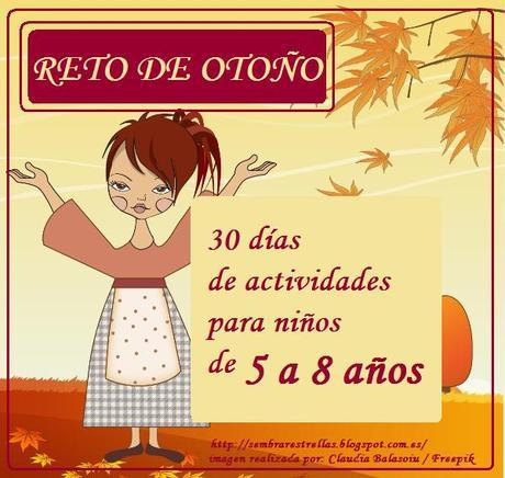 Para niños de 5 a 8 años, RETO DE OTOÑO