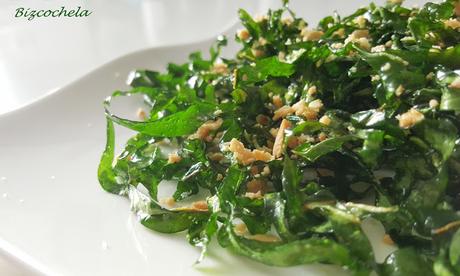 CRUJIENTE DE ACELGAS: (FALSAS) ALGAS FRITAS O CRISPY SEAWEED