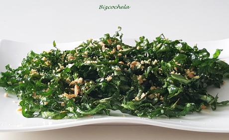 CRUJIENTE DE ACELGAS: (FALSAS) ALGAS FRITAS O CRISPY SEAWEED