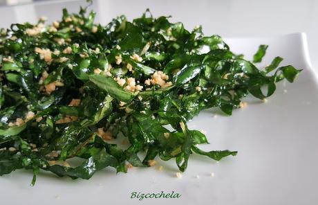 CRUJIENTE DE ACELGAS: (FALSAS) ALGAS FRITAS O CRISPY SEAWEED