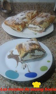 BRAZO GITANO RELLENO DE CREMA DE CACAO Y NATA