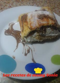 BRAZO GITANO RELLENO DE CREMA DE CACAO Y NATA