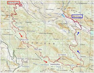 Coto de Buenamadre-Pena Gúa-Pico Alto-Entrebobias-La Franca-Valle de Lago