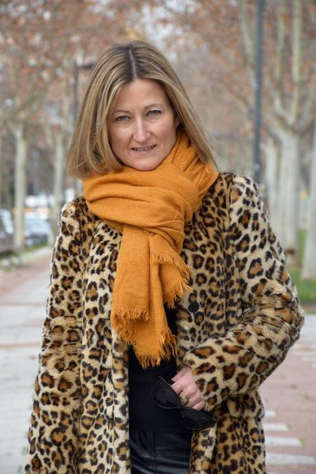 Leopard print coat