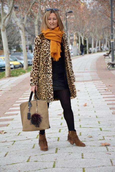 Leopard print coat outfit winter outfits by diseneitorforever