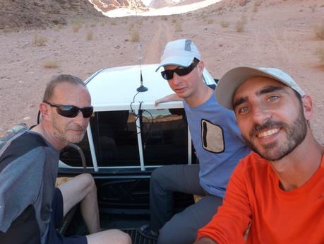 En plena excursión por el Wadi Rum