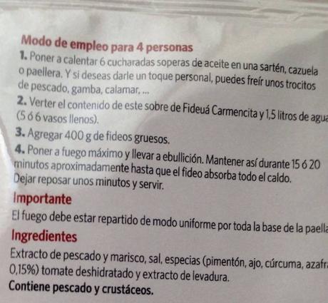 Receta: Fideúa con Carmencita. Mi primera Vez, Receta, cocina, Fideúa, Fidegua, preparado para Fideúa, langostinos, sepia, blog de cocina, solo yo, blog solo yo, 