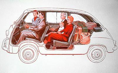 Multipla, un Fiat 600 para 6 personas