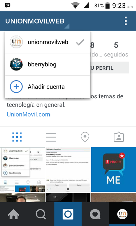 Instagram añade soporte para múltiples cuentas para Android y iOS