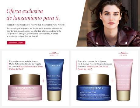 Oferta lanzamiento multi active jour dia noche de clarins