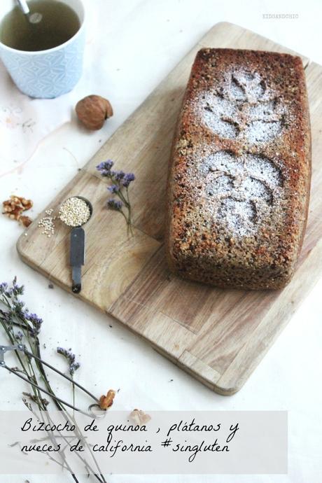 Bizcocho de quinoa , nueces y plátano #singluten