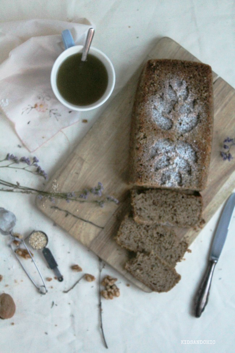 Bizcocho de quinoa , nueces y plátano #singluten
